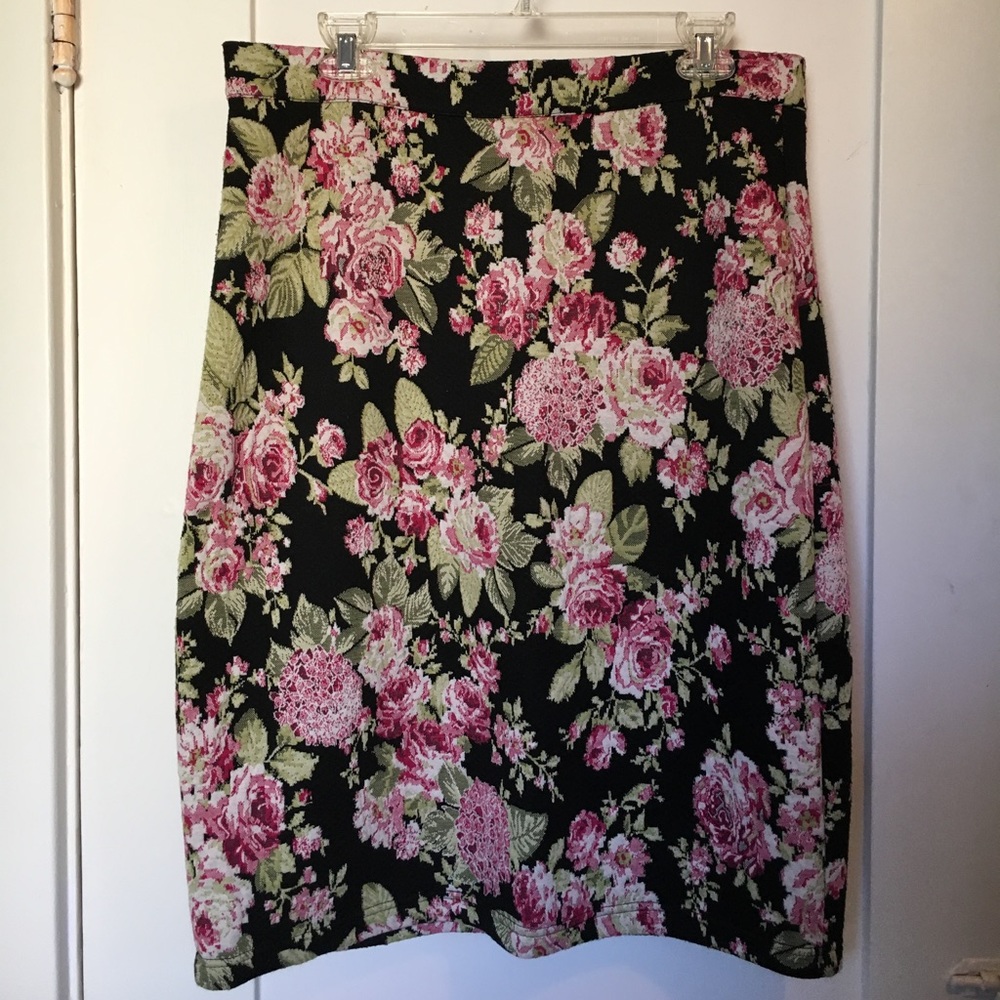 Maeve Floral Jacquard Pencil Skirt